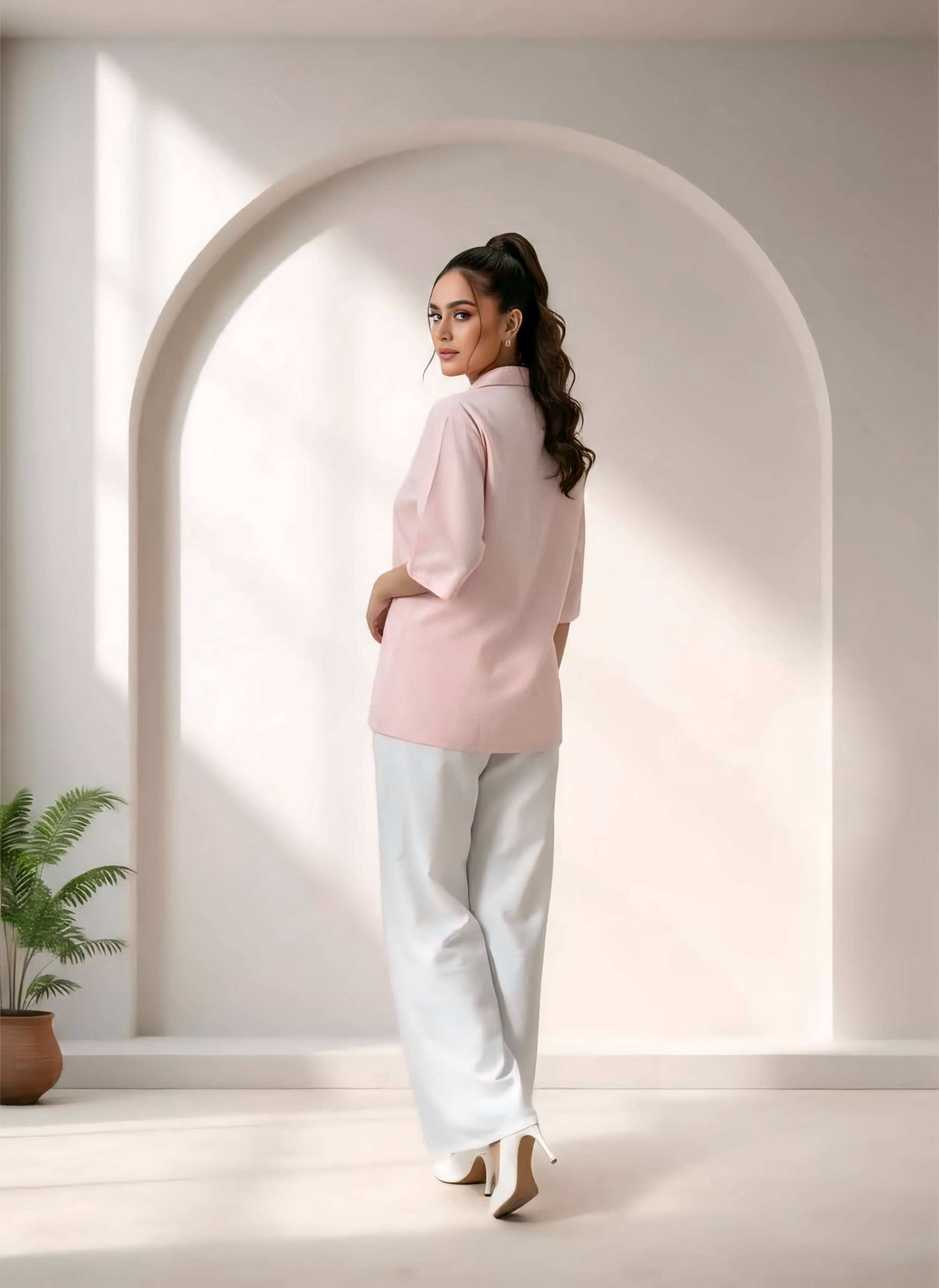Winter cotton pink colour top