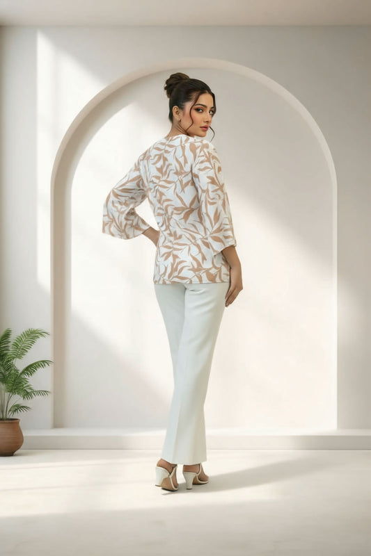 Blend winter cotton linen Top