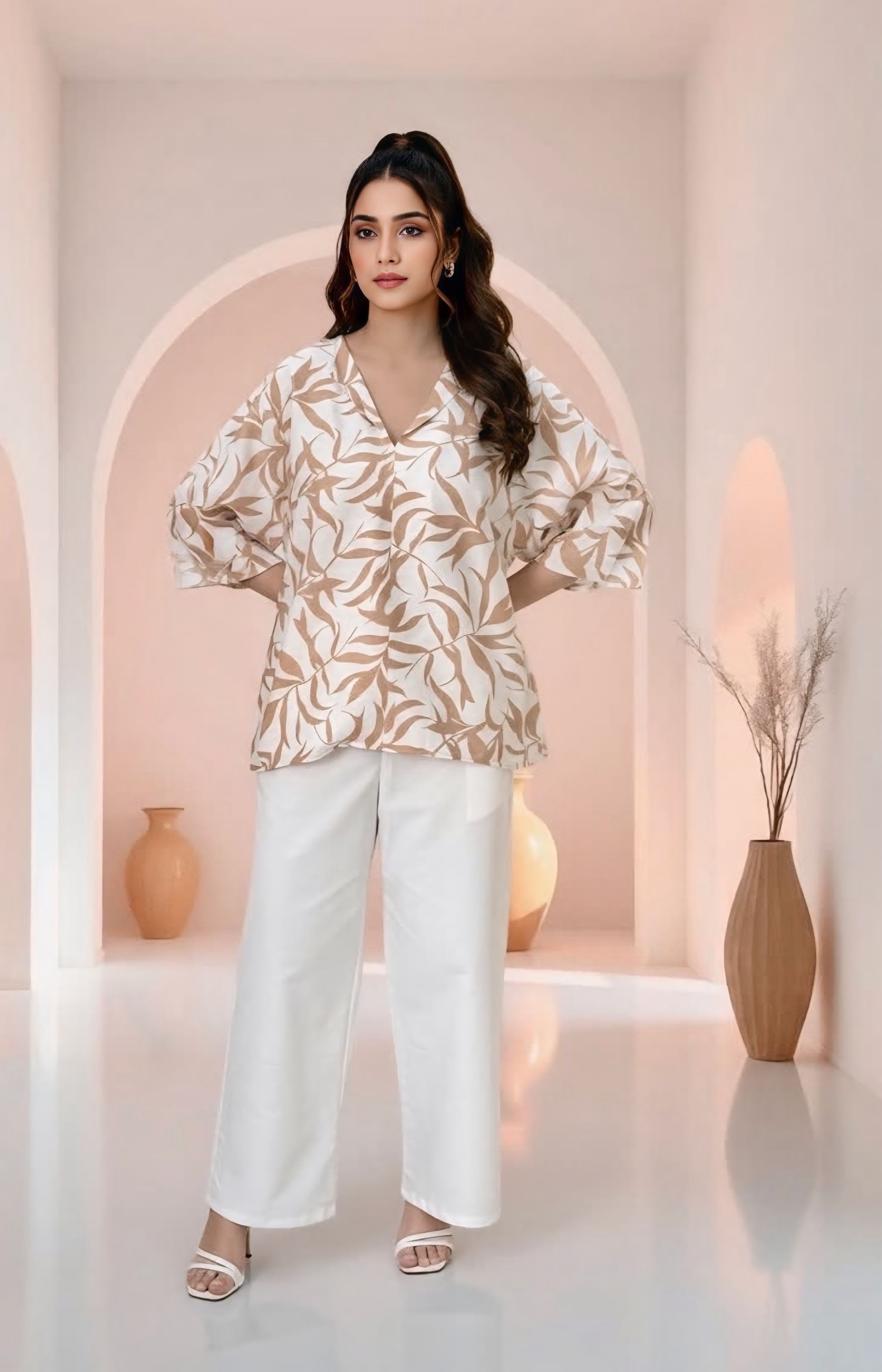 Blend cotton linen Top