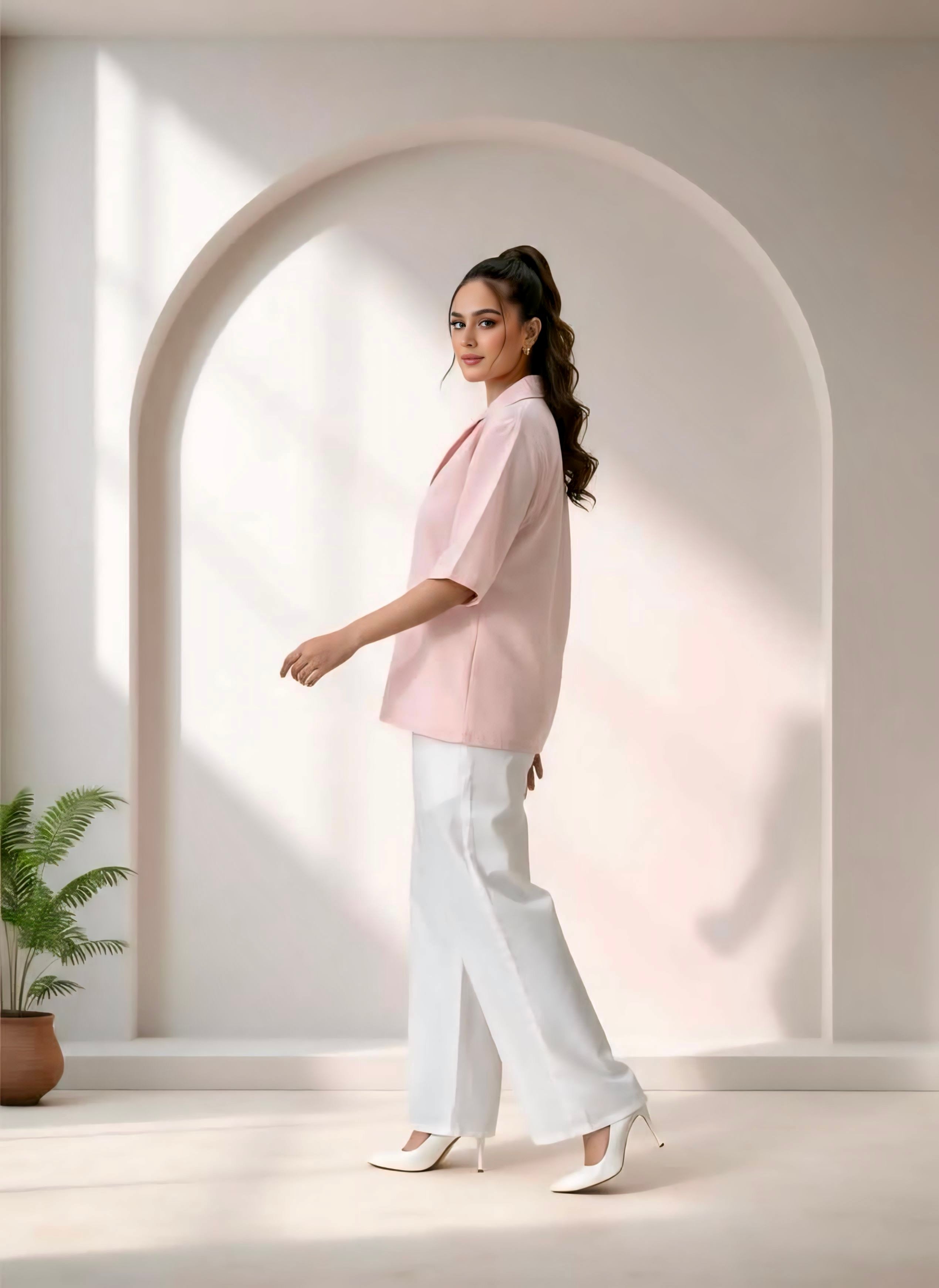 Winter cotton pink colour top