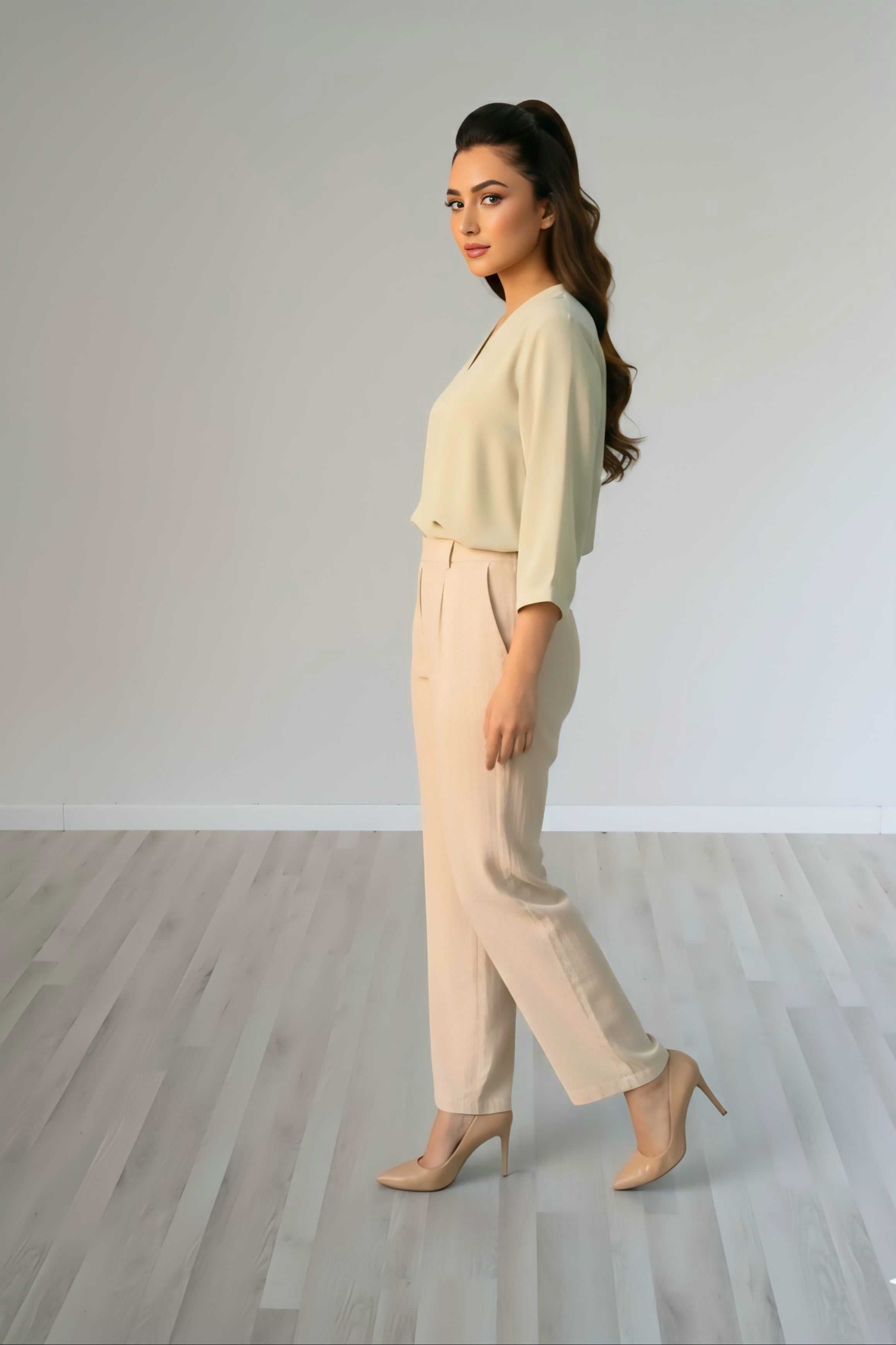 Cotton-silk blend top