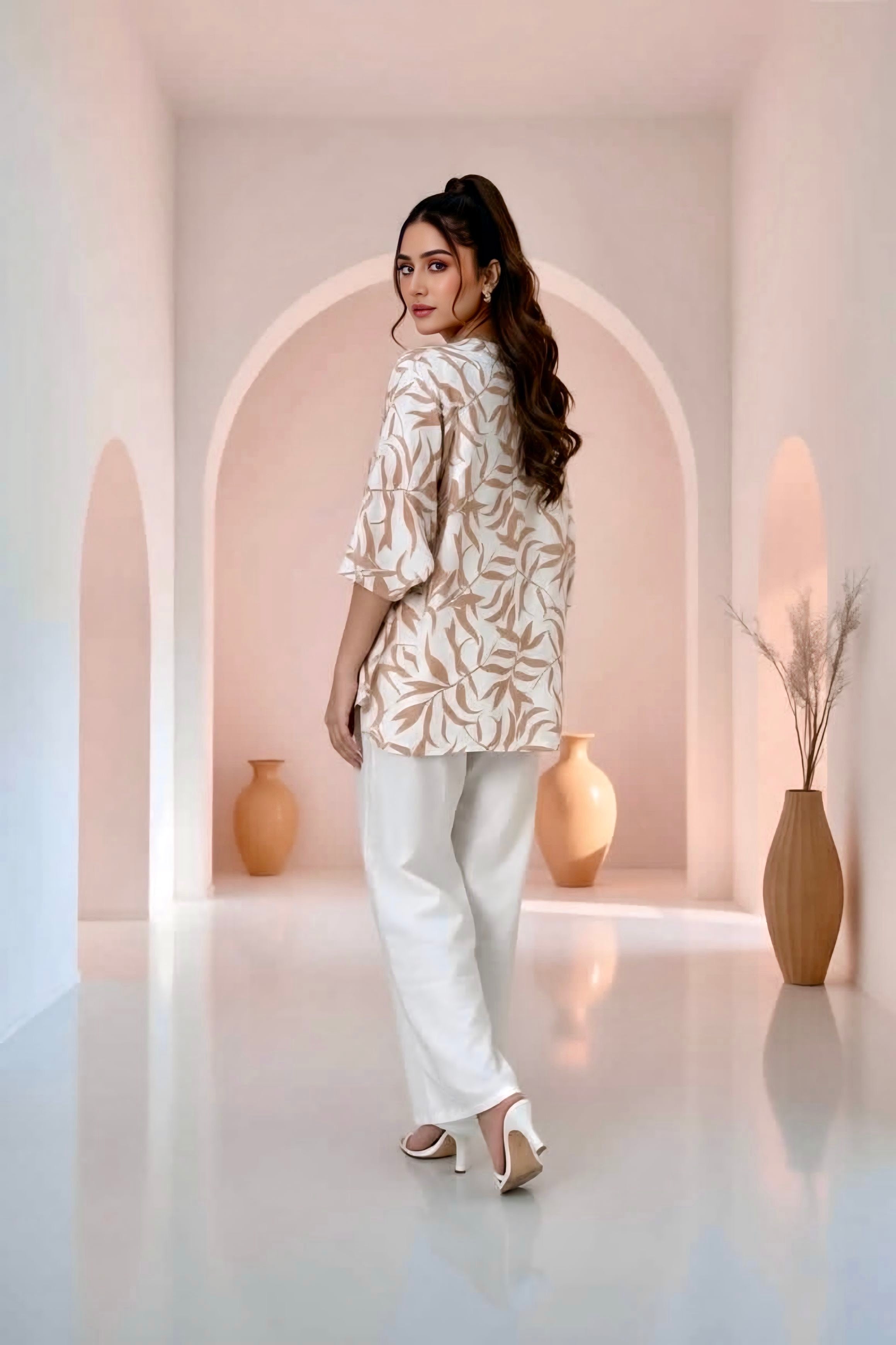 Blend cotton linen Top