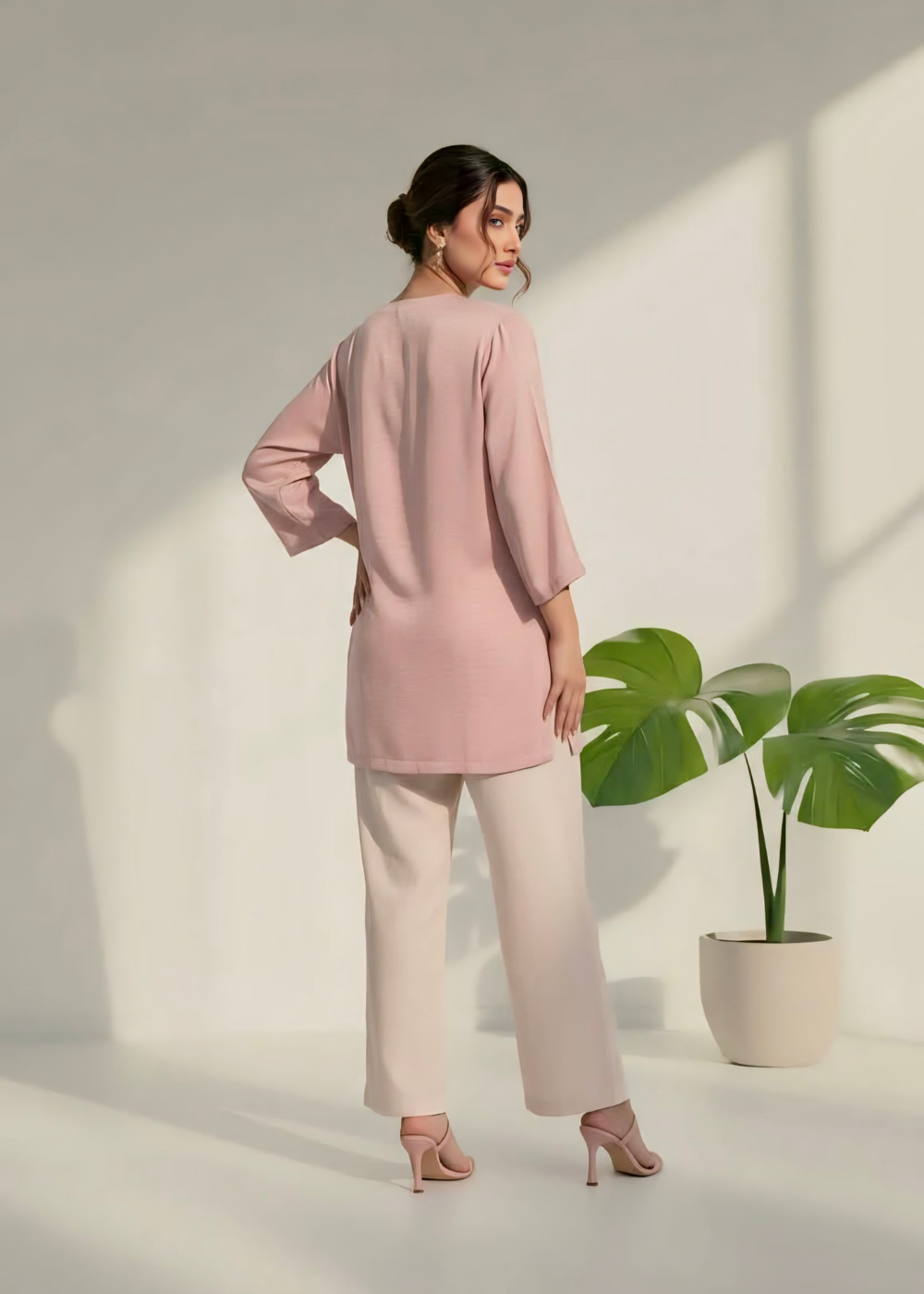 Lightweight silk satin winter top