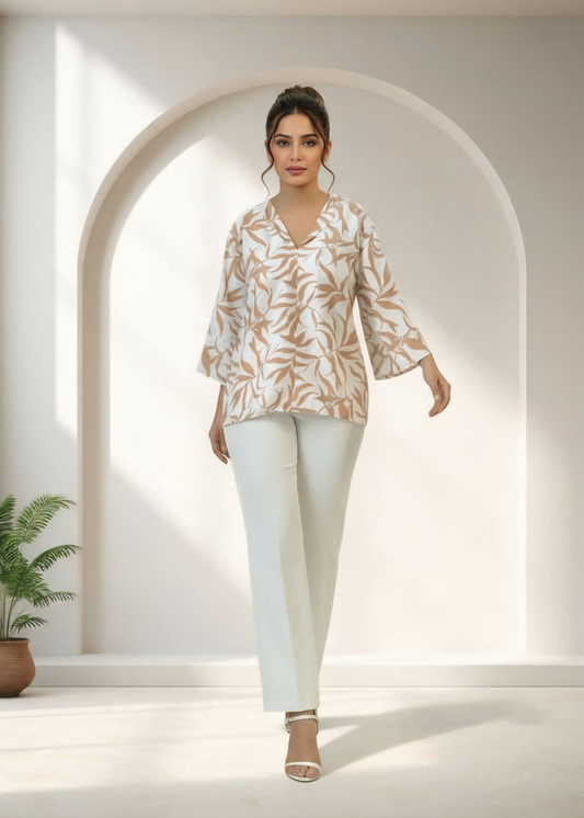 Blend winter cotton linen Top