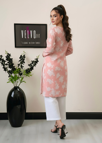 floral print Rayon linen winter fabric 2Pc