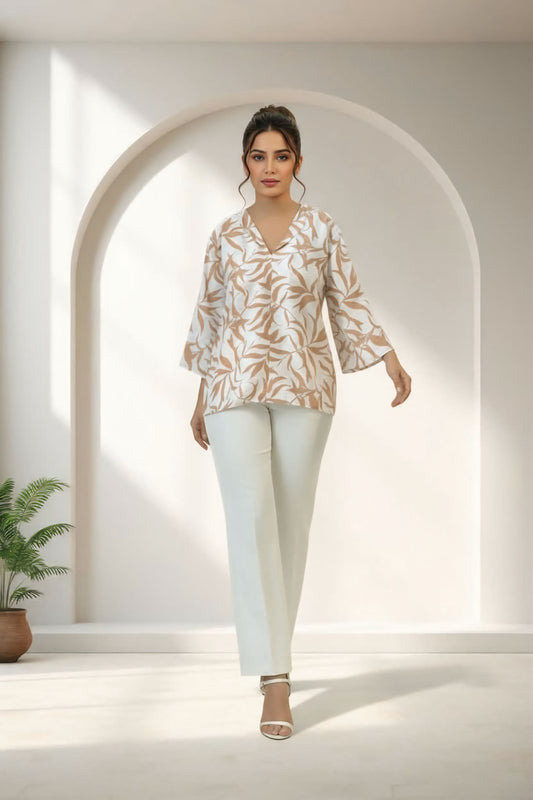 Blend winter cotton linen Top