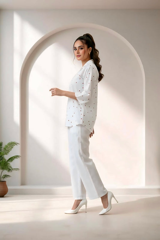 Blend cotton red heart top