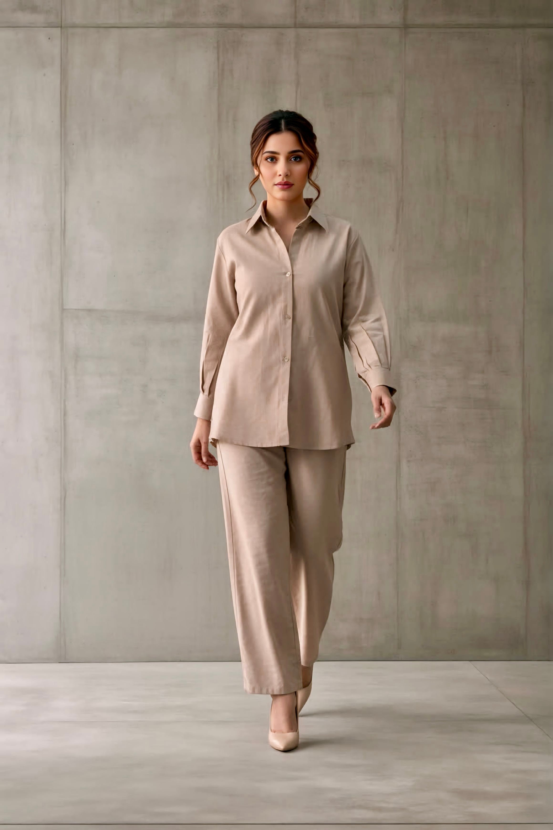 Winter soft blend cotton co-ord set