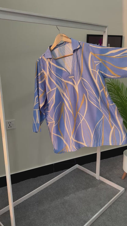 Blue Rayon stuff winter top