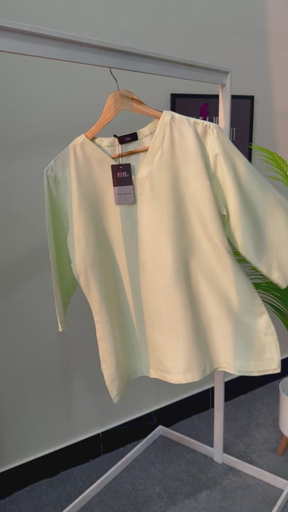 Cotton-silk blend winter top